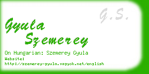 gyula szemerey business card